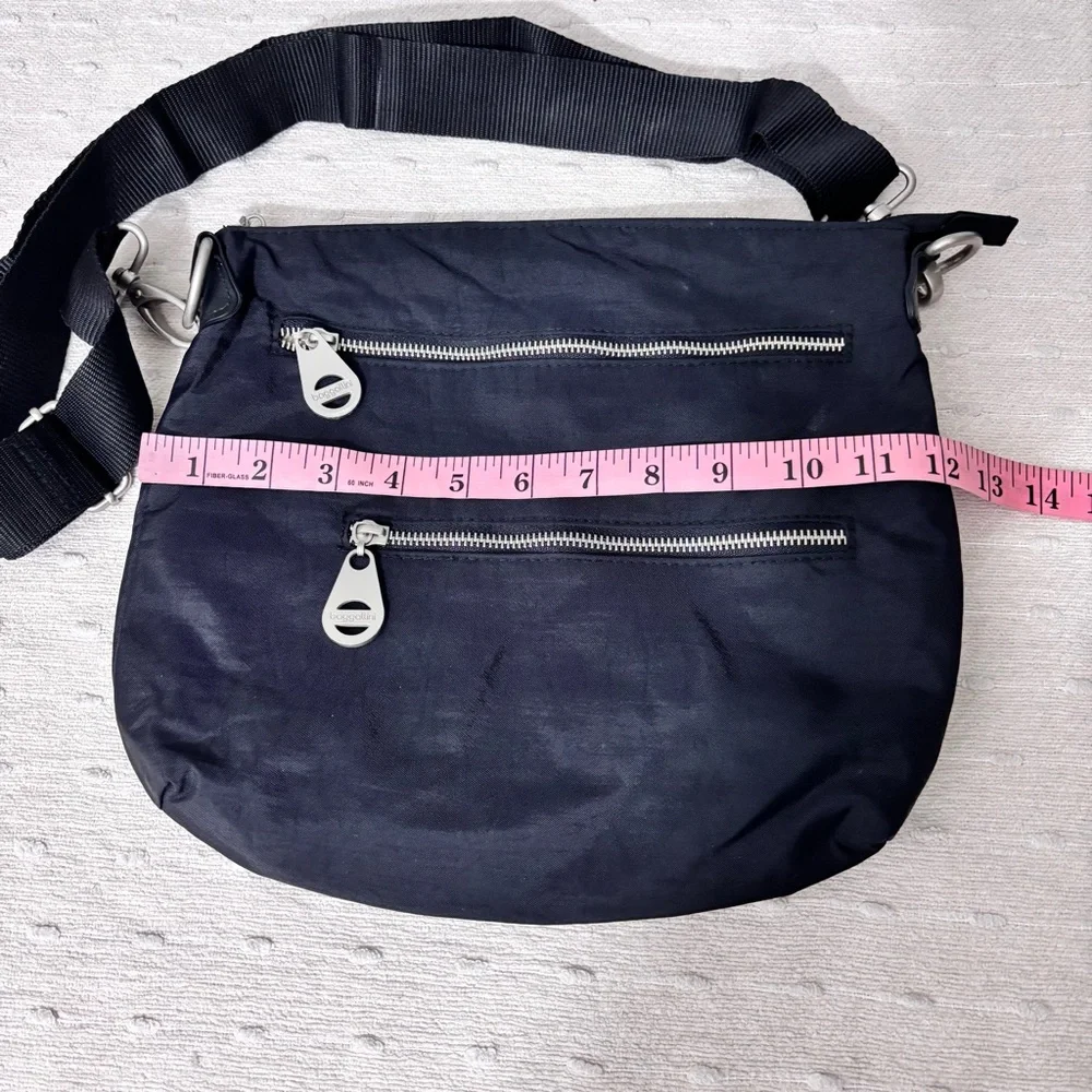 Baggalinni‎ crossbody shoulder black bag zipper purse